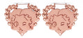 Rose Gold Betty Heart Hoops