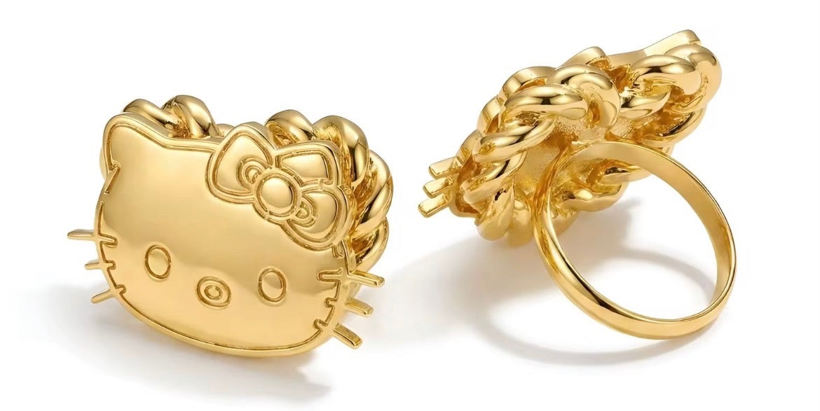 Gold Kitty Rings