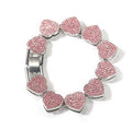 Rose Gold Heart Tennis Bracelet