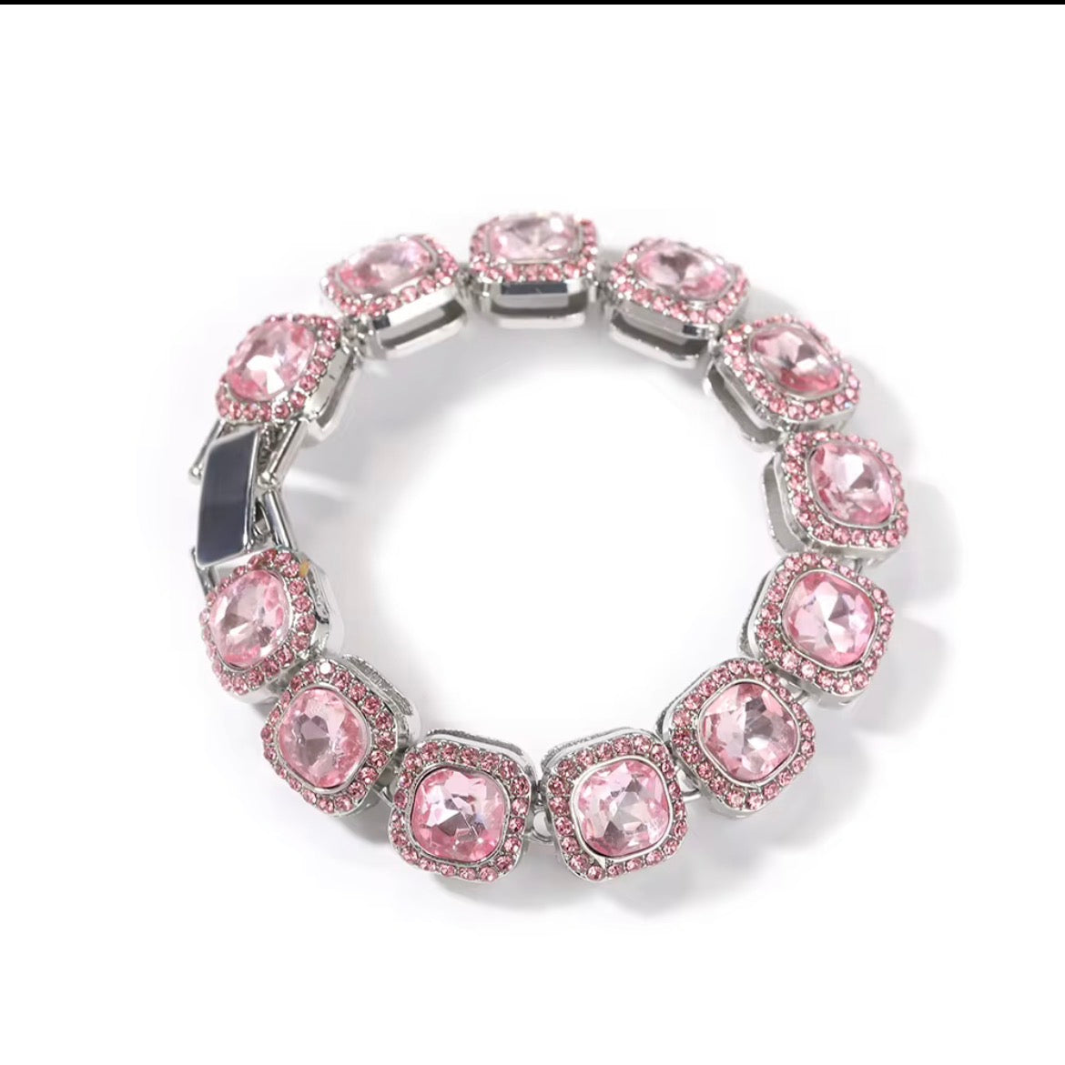 Square Rose Gold Tennis Bracelet
