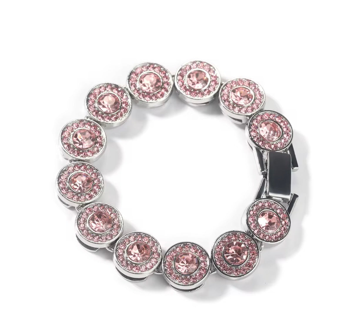 Rose Gold Circle Tennis Bracelet