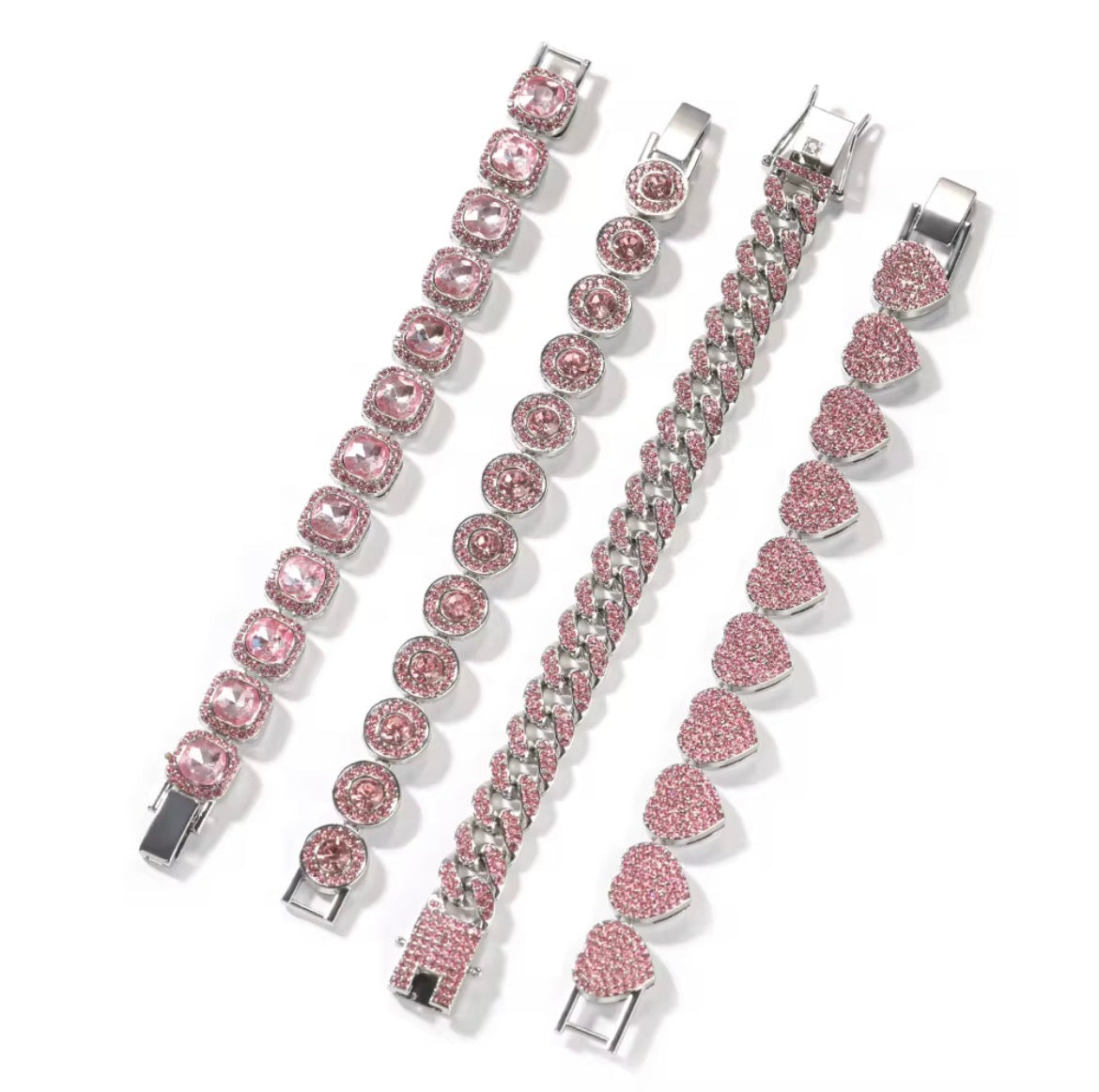 Rose Gold Tennis Bracelet 4 Pack