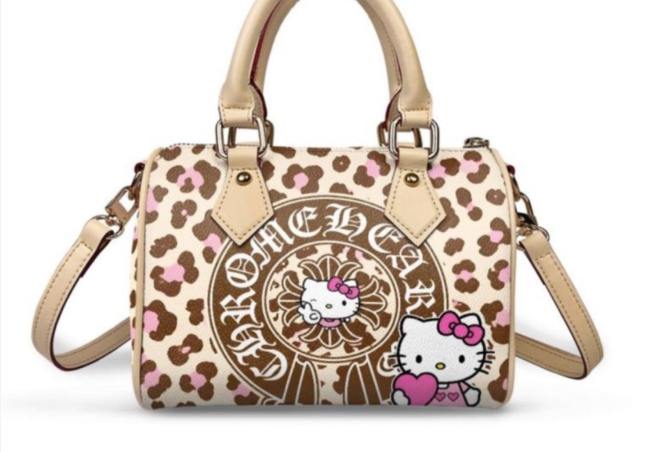 Leopard Luxe Kitty Barrel Bag