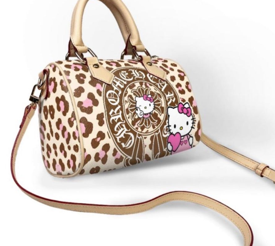 Leopard Luxe Kitty Barrel Bag