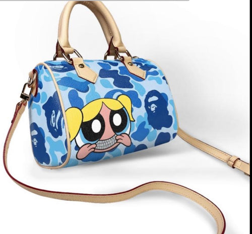 Bubblez Blue Camo Mini Barrel Bag